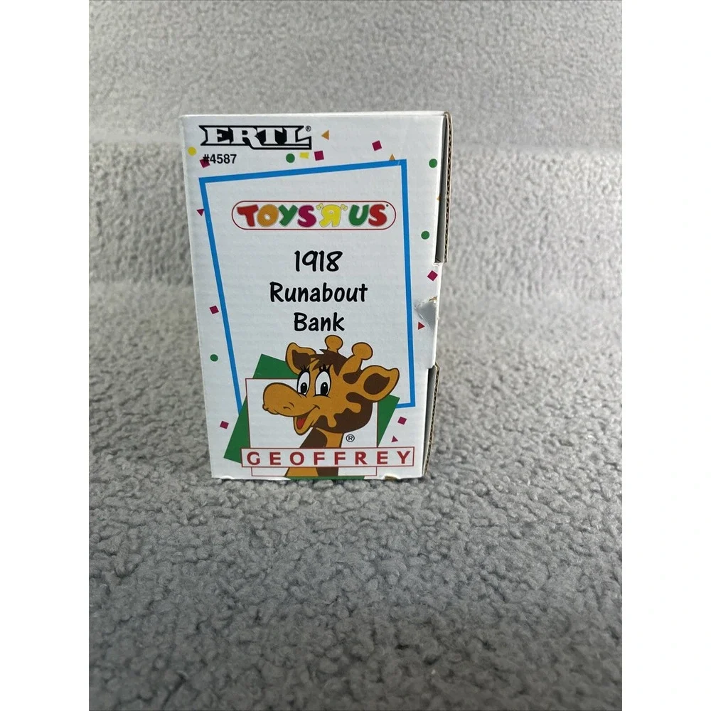 NEW Vintage Toys R Us Geoffrey 1918 Runabout‎ Die Cast Bank ERTL 1993 SEALED